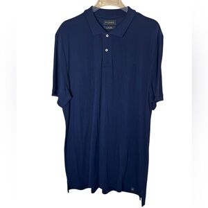 Piombo Italy Men's Supima Cotton Classic Navy Blue Polo Shirt sz XXL